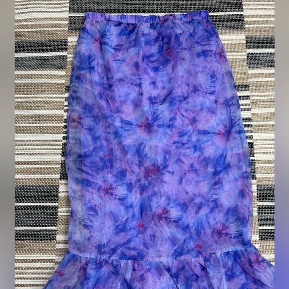 Buddy Love Dayton Strapless Maxi Dress Mermaid Ripple Purple Size XS - Picture 3 of 12